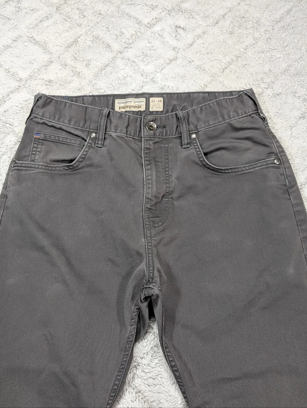 Patagonia Pants Mens 30x30 Gray Forge Performance Cotton Stretch Twill Straight